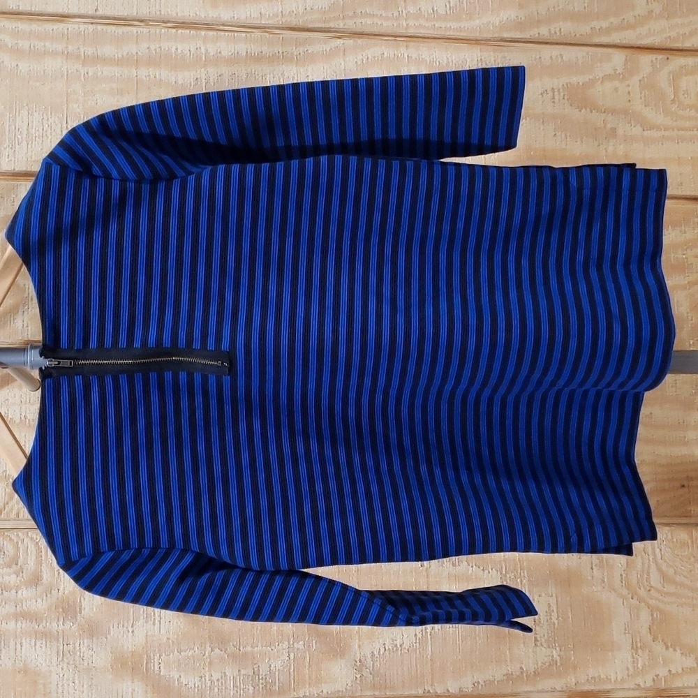 Madewell Gallerist Blue Black Striped Top Size XS - Picture 4 of 4